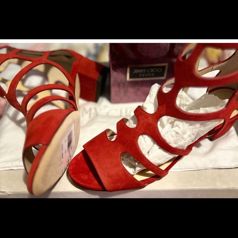 Jimmy Choo Scarlet Cutout Heels & New Jimmy Choo Sunnies